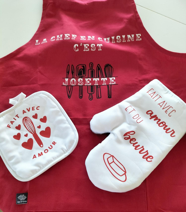 Tablier, gant et manique 