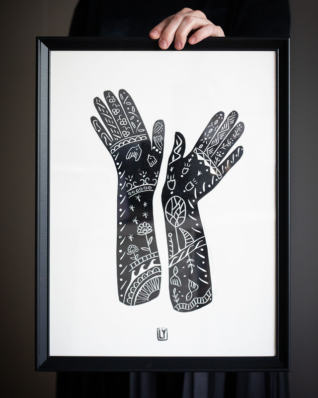 Embroidered 8 - print A3