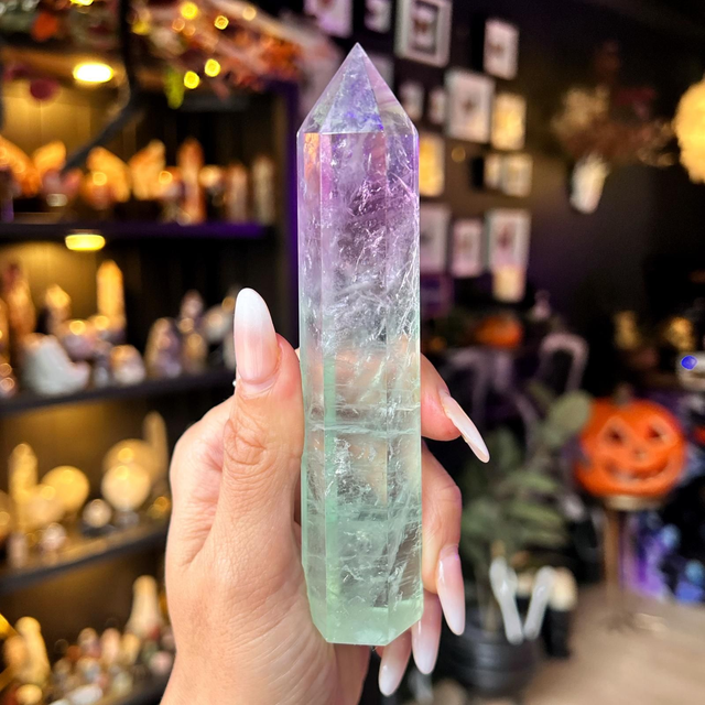 Rainbow Fluorite Tower (6) R58Q3C