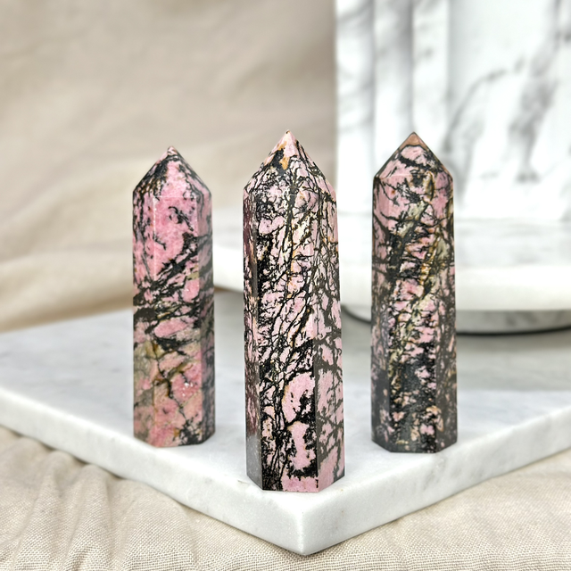 Pink Rhodonite Tower 