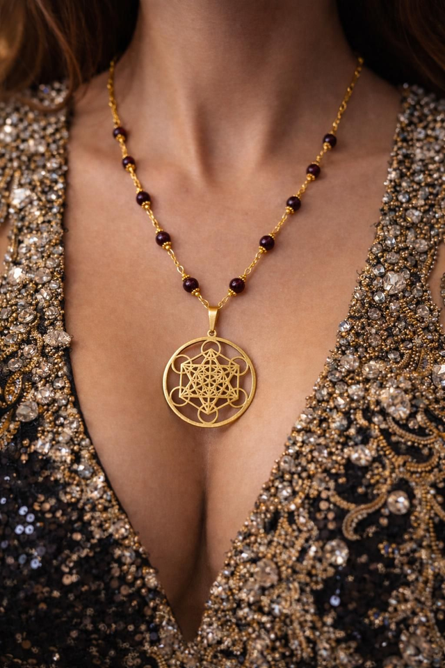 Collier Grenat - Joie de l’Âme & Force du Cœur