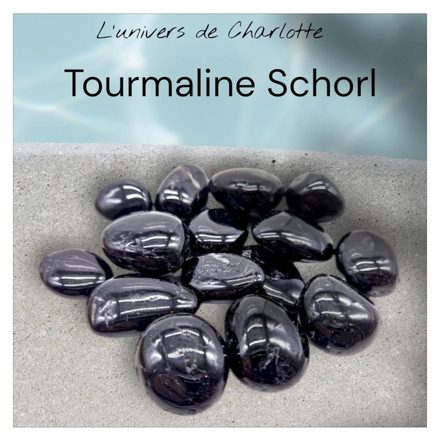 Pierre roulée "Tourmaline schorl"