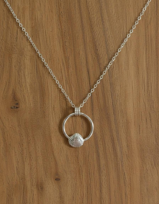 Venus shell on loop necklace