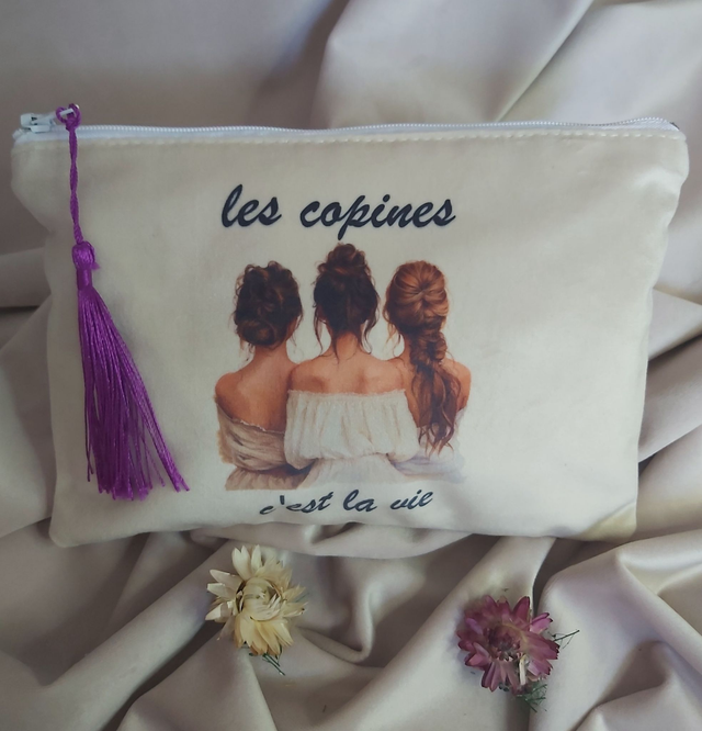 pochette motif les copine  c 'est la vie 