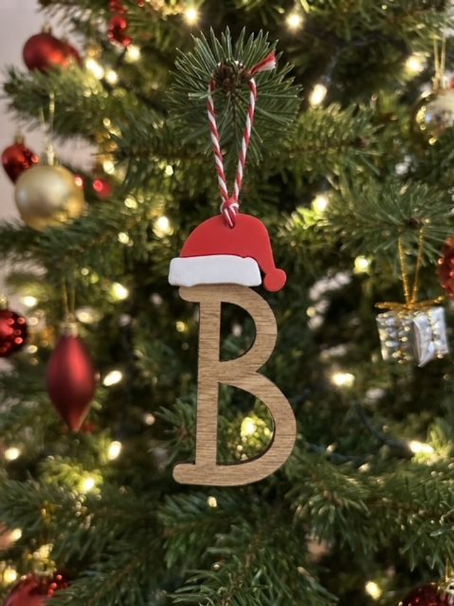 Personalised Wooden Christmas Tree Letter Ornaments