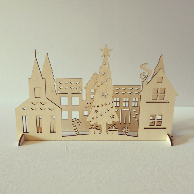 Scène village de noël