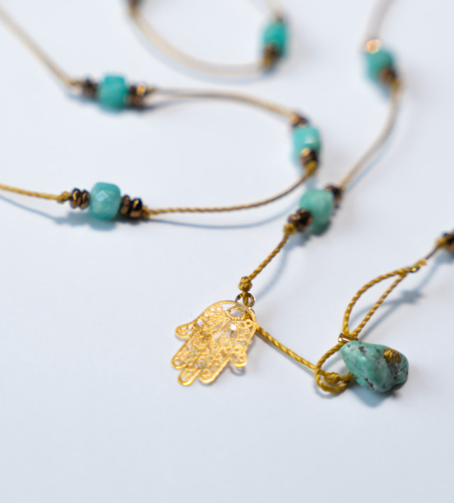 Sautoir  ASMA Amazonite