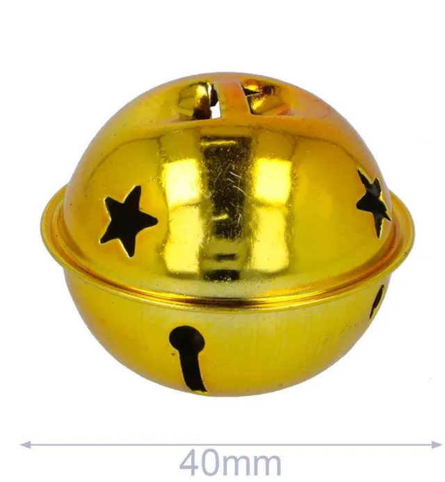 Belletjes met sterren 48mm - 10st 