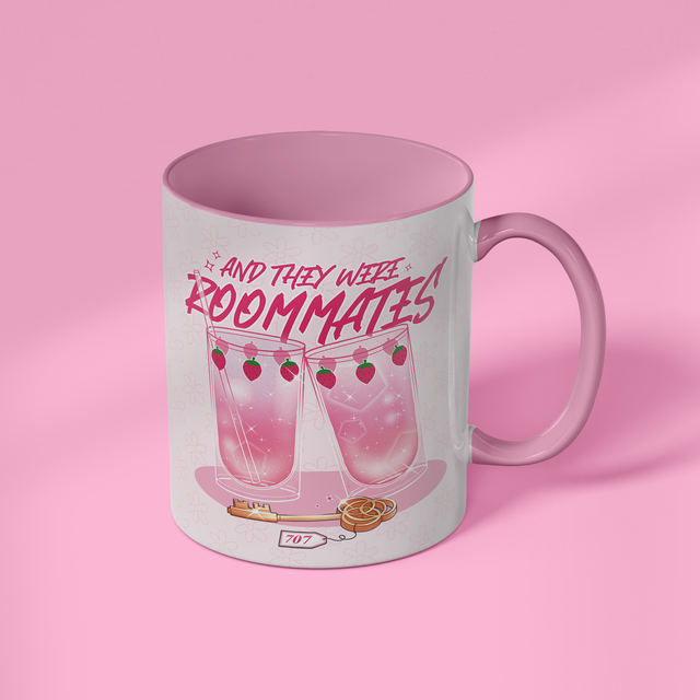 Mug à anse colorée THEY WERE ROOMATES