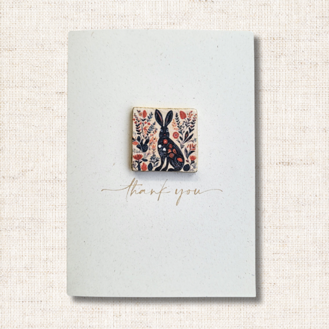 Hare Thank You Card