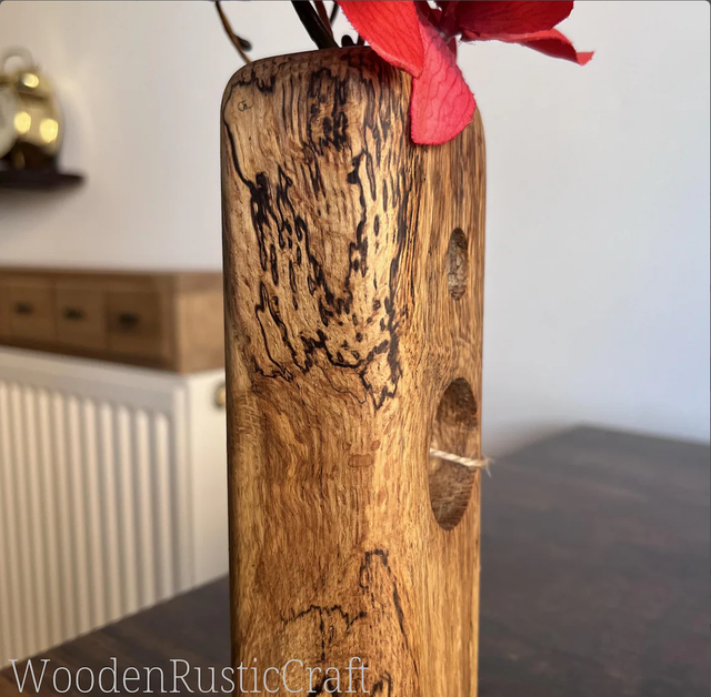 Spalted Turkish Oak Flower Vase