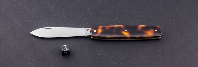 Calypso, manche acétate imitation tortue, lame inox