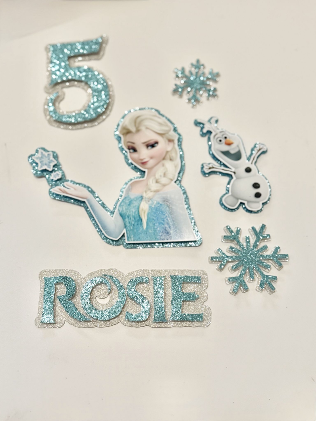 Personalised Frozen Elsa Cake toppers