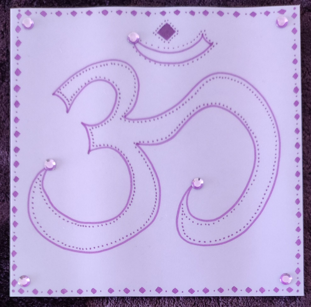 Dessin Aum violet - protection 