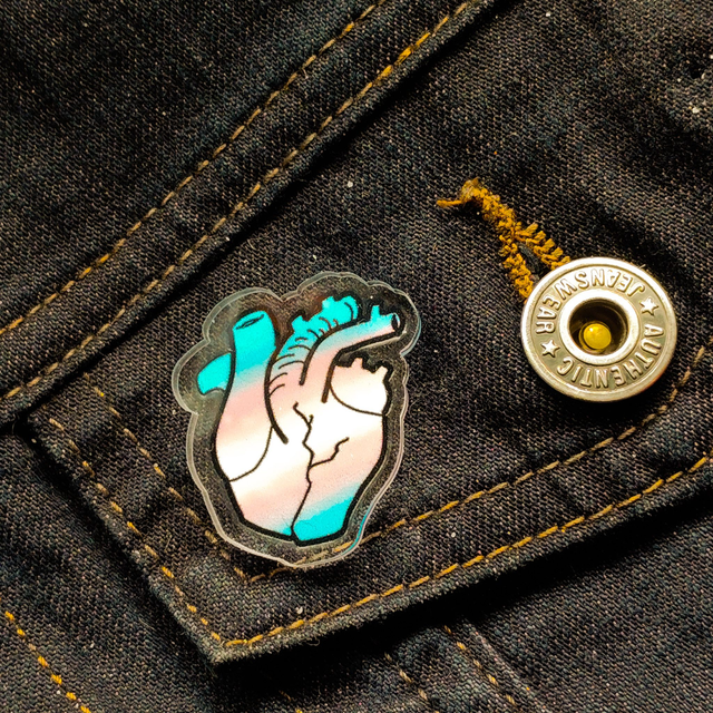 Trans - Real Heart - Pin - [PIN-TN-RH]