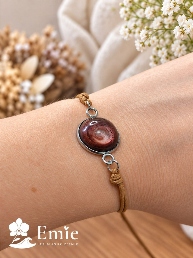 Bracelets - Prunelle ✨ Peps Rose &amp; orange - Résine Epoxy