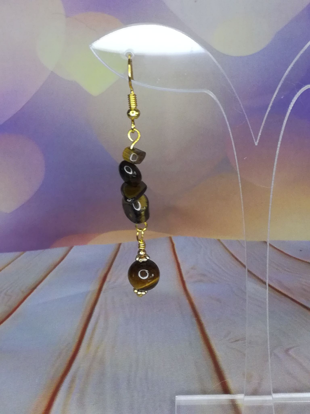 Pendants d'oreilles oeil de tigre