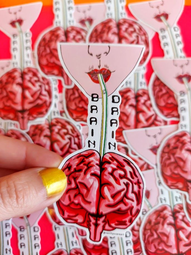 Brain Drain Sticker