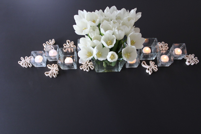 Tafelversiering volledige set (zonder verse bloemen)