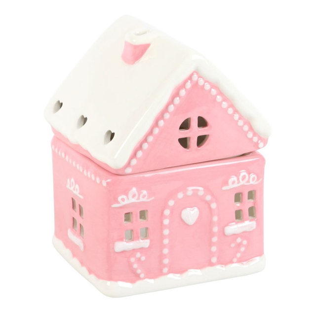 Quemador de aceites casita rosa 