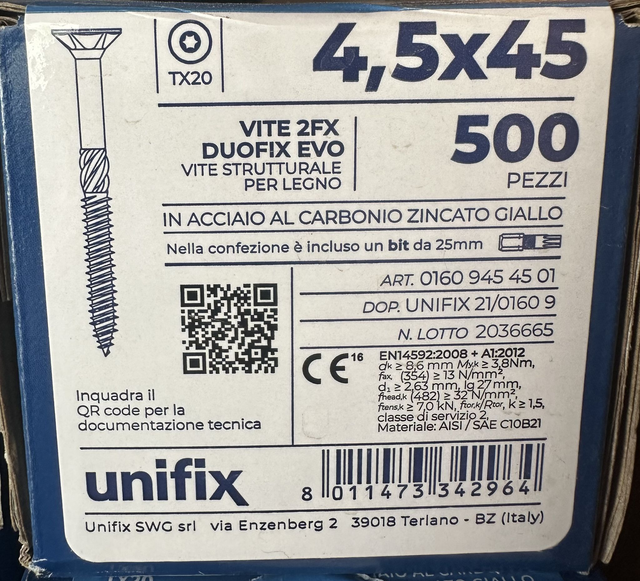 Vite 2FX DUOFIX EVO  4,5x45
