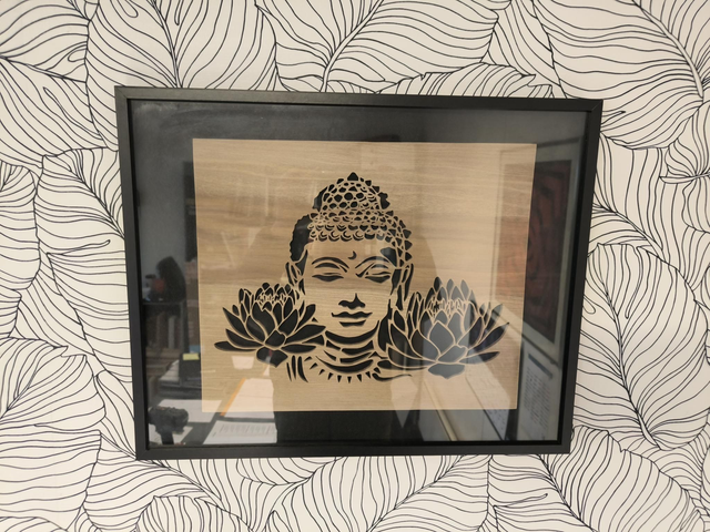 Bouddha fleur de lotus 40x50cm 