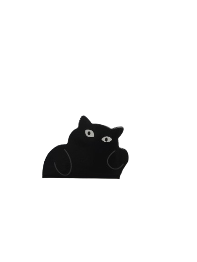 Marque-page magnétique chat noir