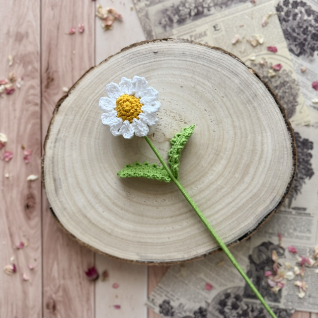 Marguerite et ses feuilles (personnalisable pour créer votre bouquet)
