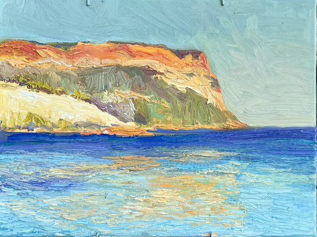 „Abendlicht an den Klippen von Cassis“ Öl auf Leinwand, 60 × 80 cm, 2025