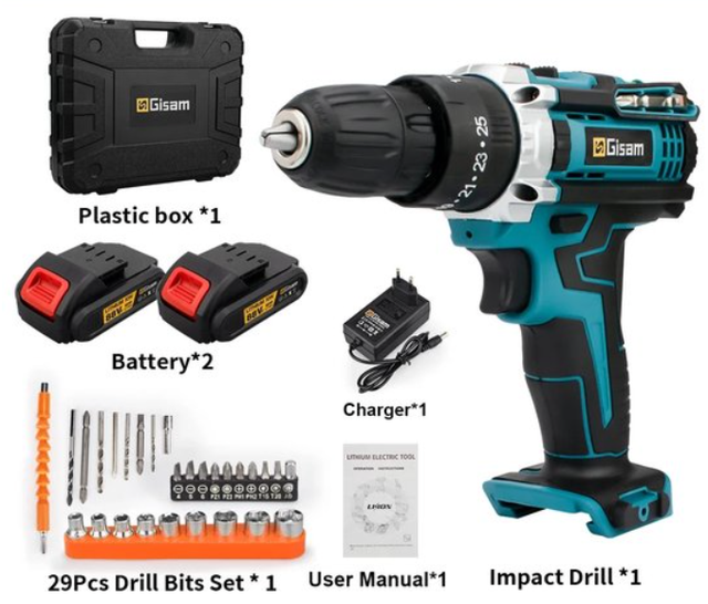 Slagschroevendraaier- Multifunctionele accuboormachine