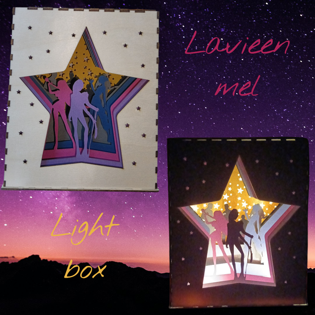 light box groupe musique bois est papier 