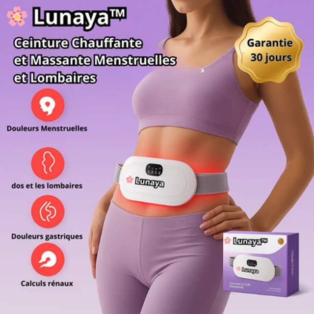 🌸 Lunaya™ – La ceinture chauffante qui soulage les douleurs menstruelles et détend vos lombaires 💆‍♀️✨