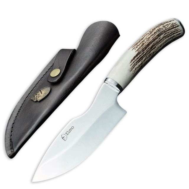 Faca Coreadeira Elmo Skinner Cabo Chifre De Cervo 4,5 Pol