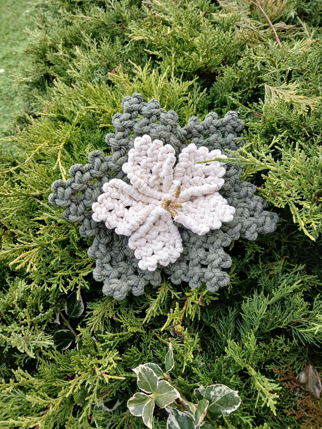 Fleur en macramé bohème chic