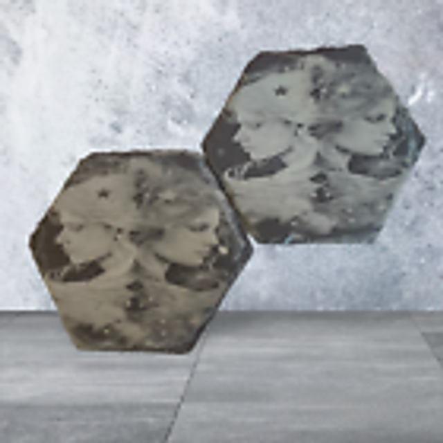 Slate Coaster Set of 2 - Hexagon - Fantasy