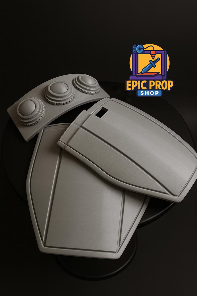 Star Wars 3D Printed Mandalorian armour Beskar Hip Plates &amp; Grav Charge Belt - DIY Kit