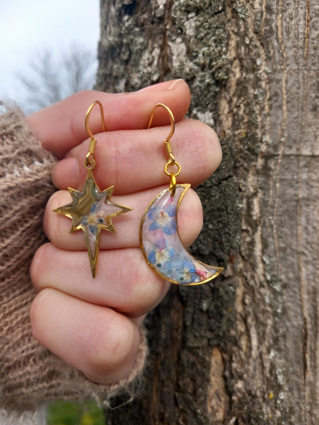 Boucles d'oreilles céleste