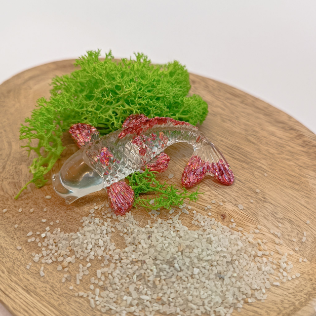 Poisson - Transparent et Paillette Rose