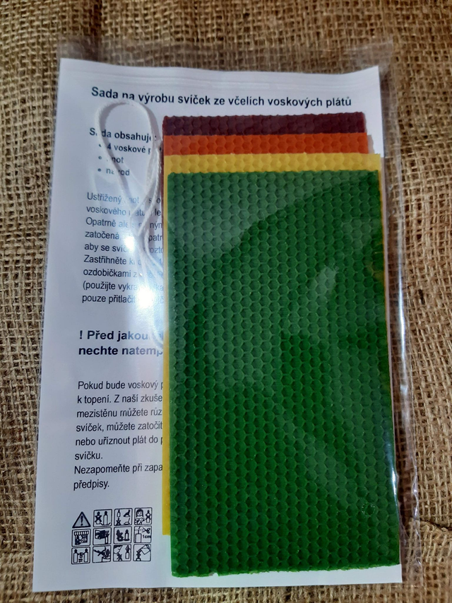 Sada na vyrábění svíček z voskových mezistěn