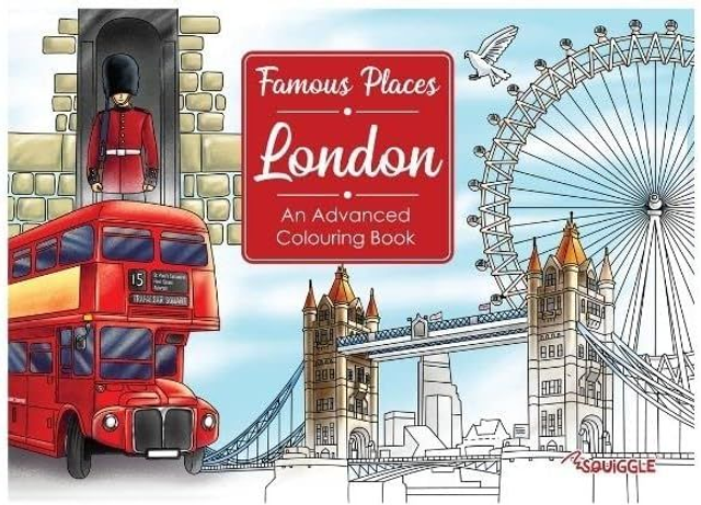 Squiggle Advanced Relaxing Colouring Book - Famous Places - London