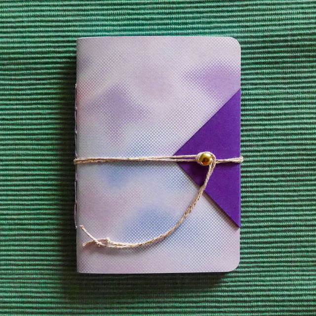 Carnet de poche A6 - trame mauve