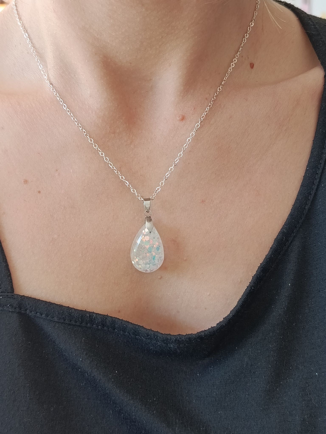 AstreLune – Collier "Goutte de Clarté Lunaire"