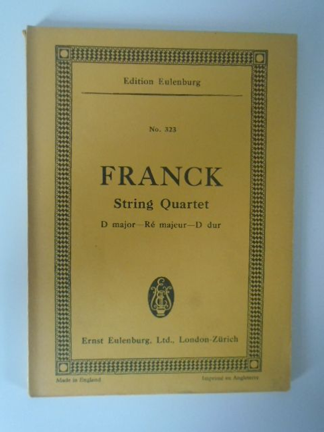 Franck String Quartet D Major no 323 Eulenburg Edition