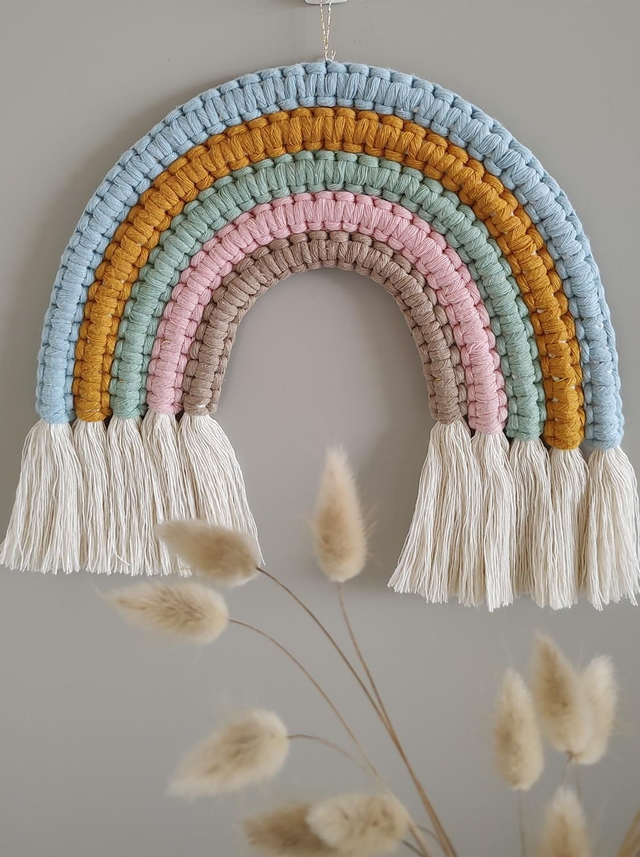 Arc-en-ciel macramé - Déco murale bohème - EDEN