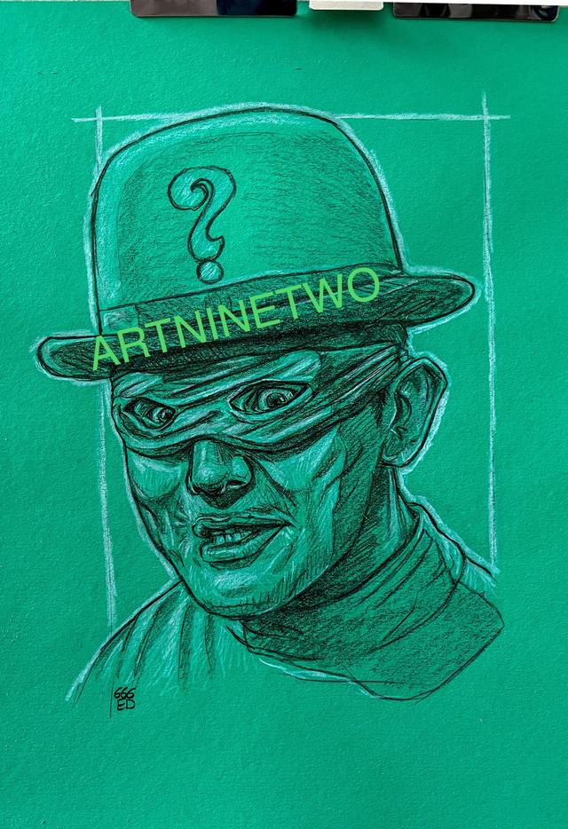 Classic Villains #2 - The Riddler - A4 Original Sketch 