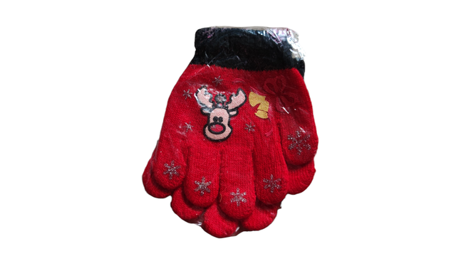 Gants rouge renne 2-4 ans