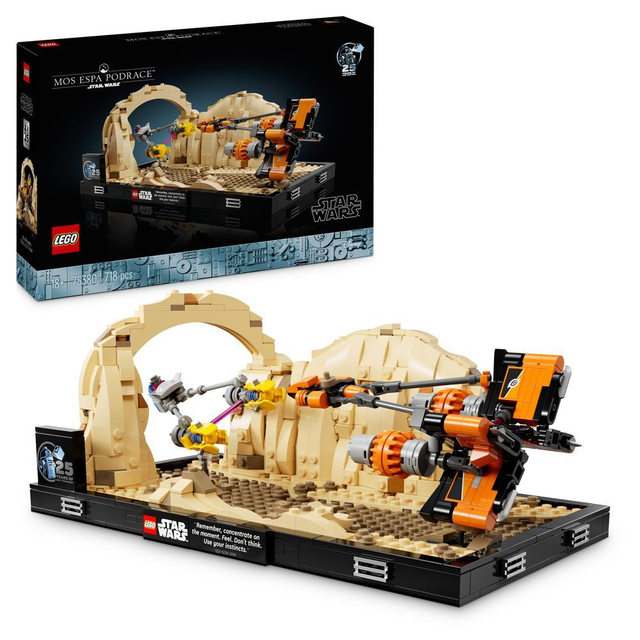LEGO® 75380 Boonta Eve Podrace Diorama mit Anakins und Sebulbas Podracer