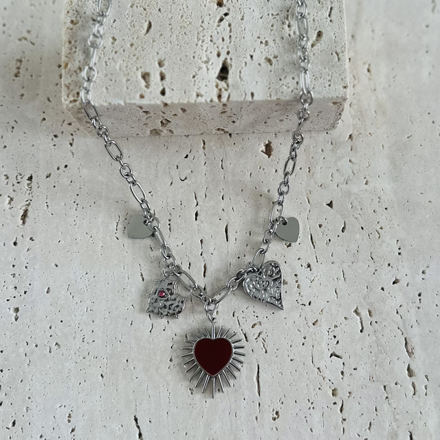 Ketting rood hart 