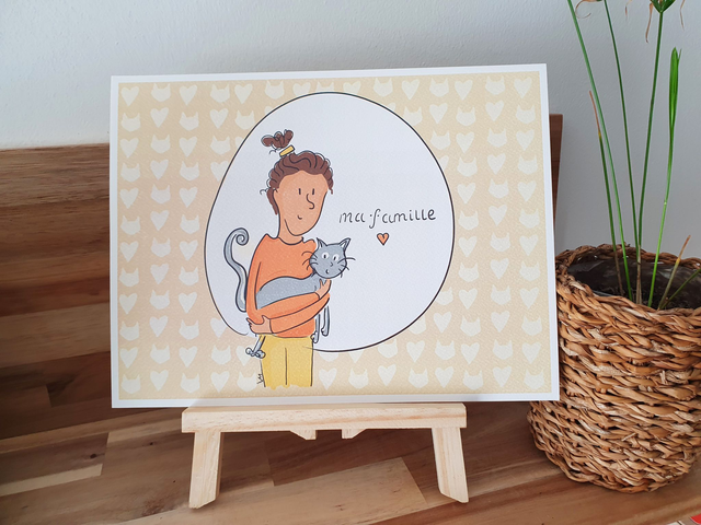 Dessin "Ma famille" Tirage A4