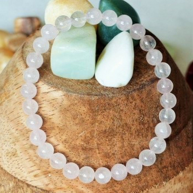 Bracelet Quartz Rose 6 mm